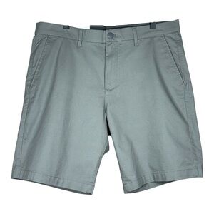 NEW English Laundry Men’s Gray Flat Front Flex Waistband Sorts Size 34